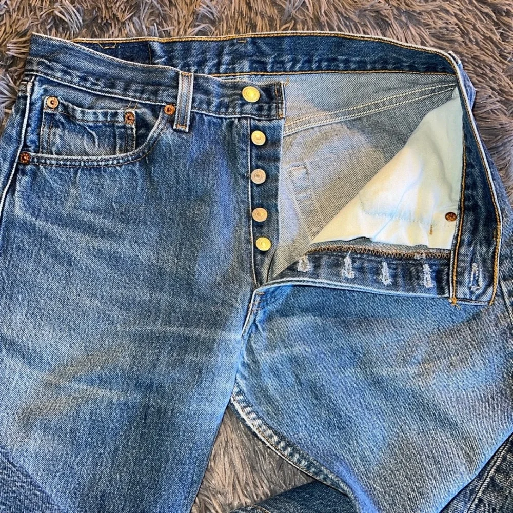 Levi's Straight-Leg Jeans in Blue Denim